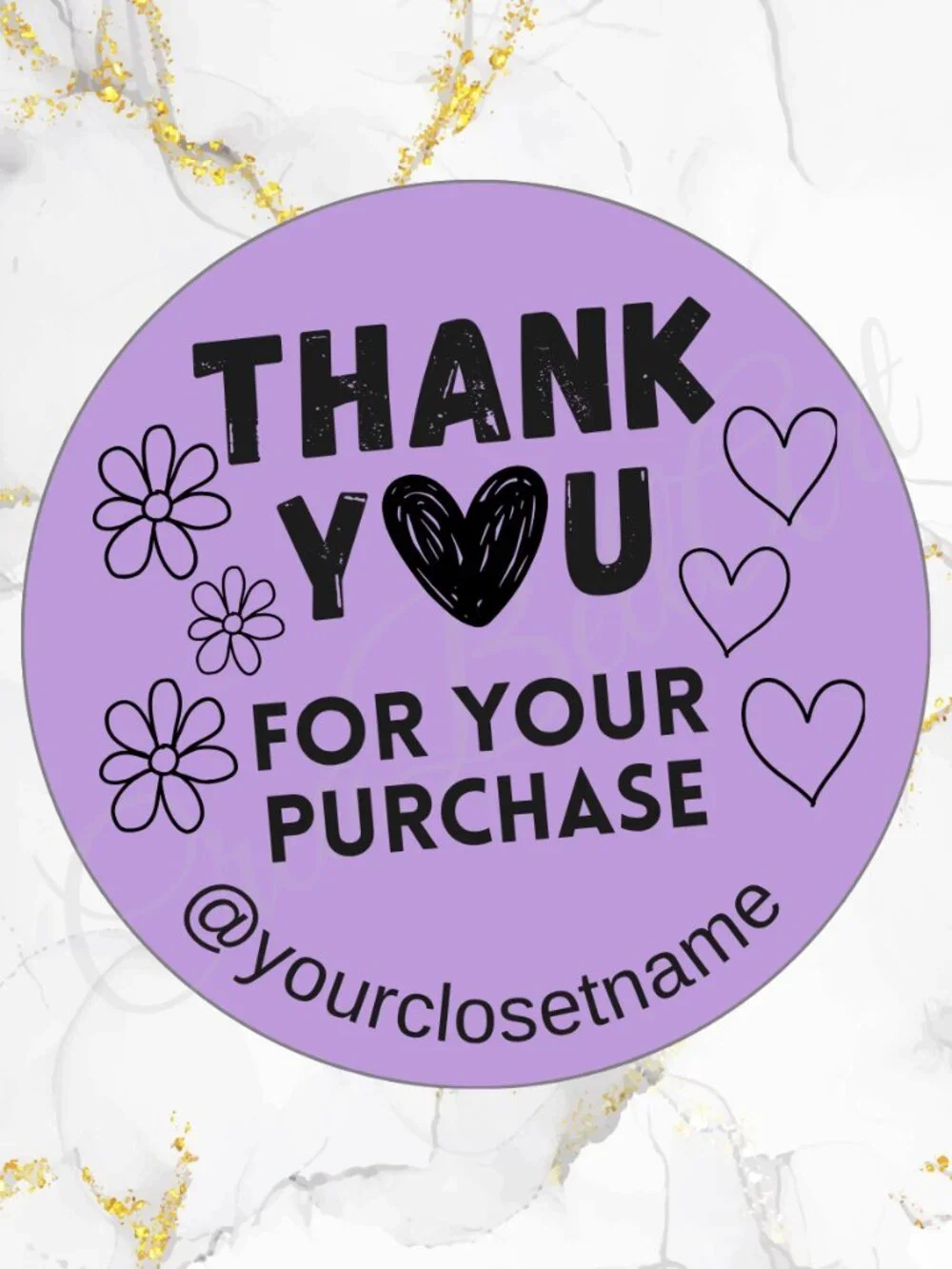 100 Thank you Stickers Thermal 2
